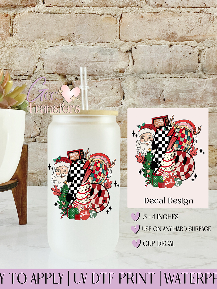 Retro Santa Christmas - Decal UVDTF 1