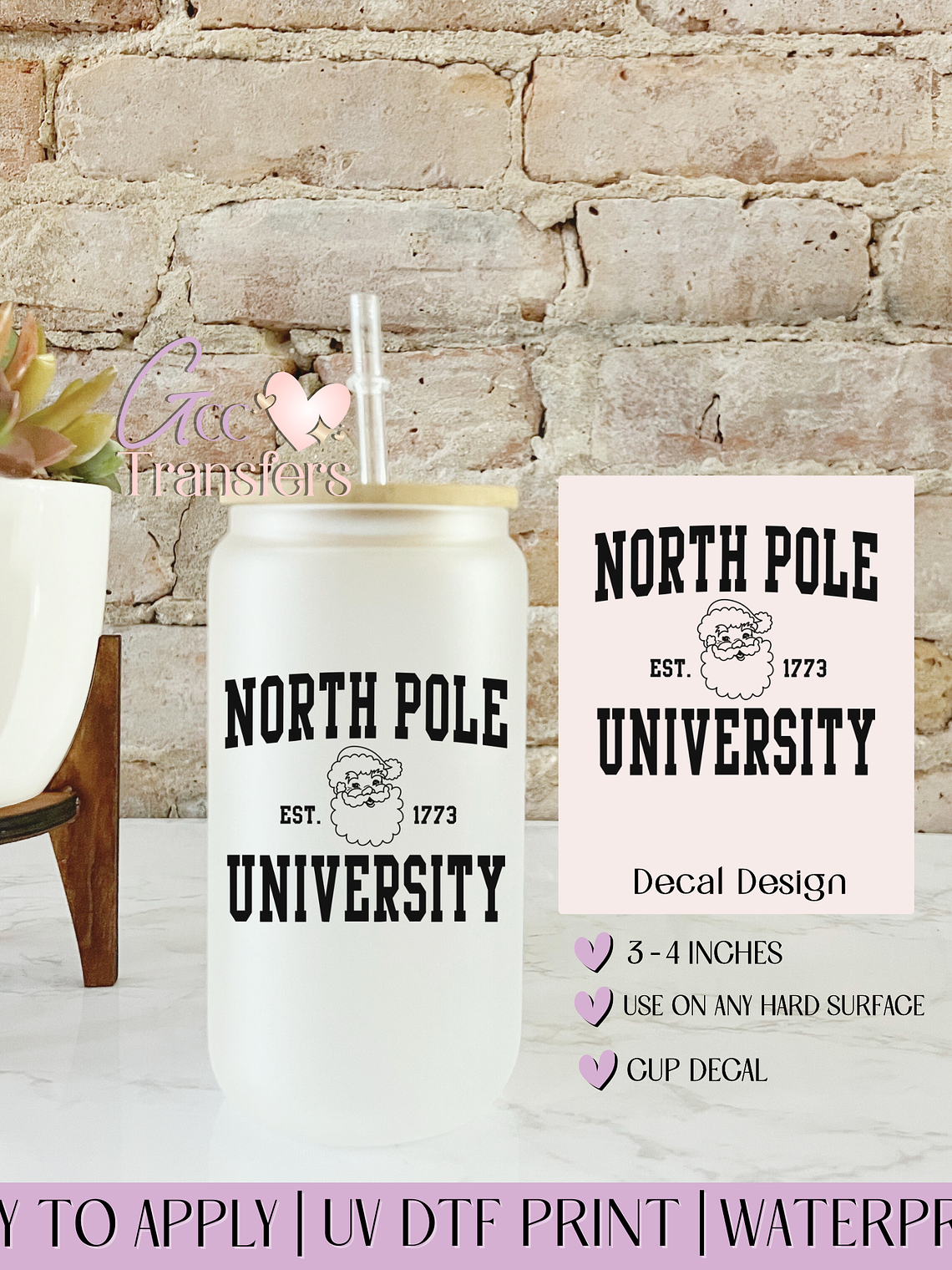 North Pole University - Decal UVDTF 1
