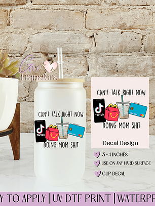 Can't Talk Right  - Decal UVDTF