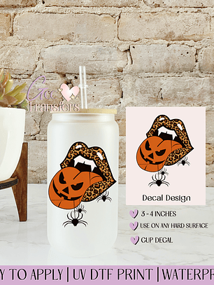 Cheetah Tongue Halloween - Decal UVDTF