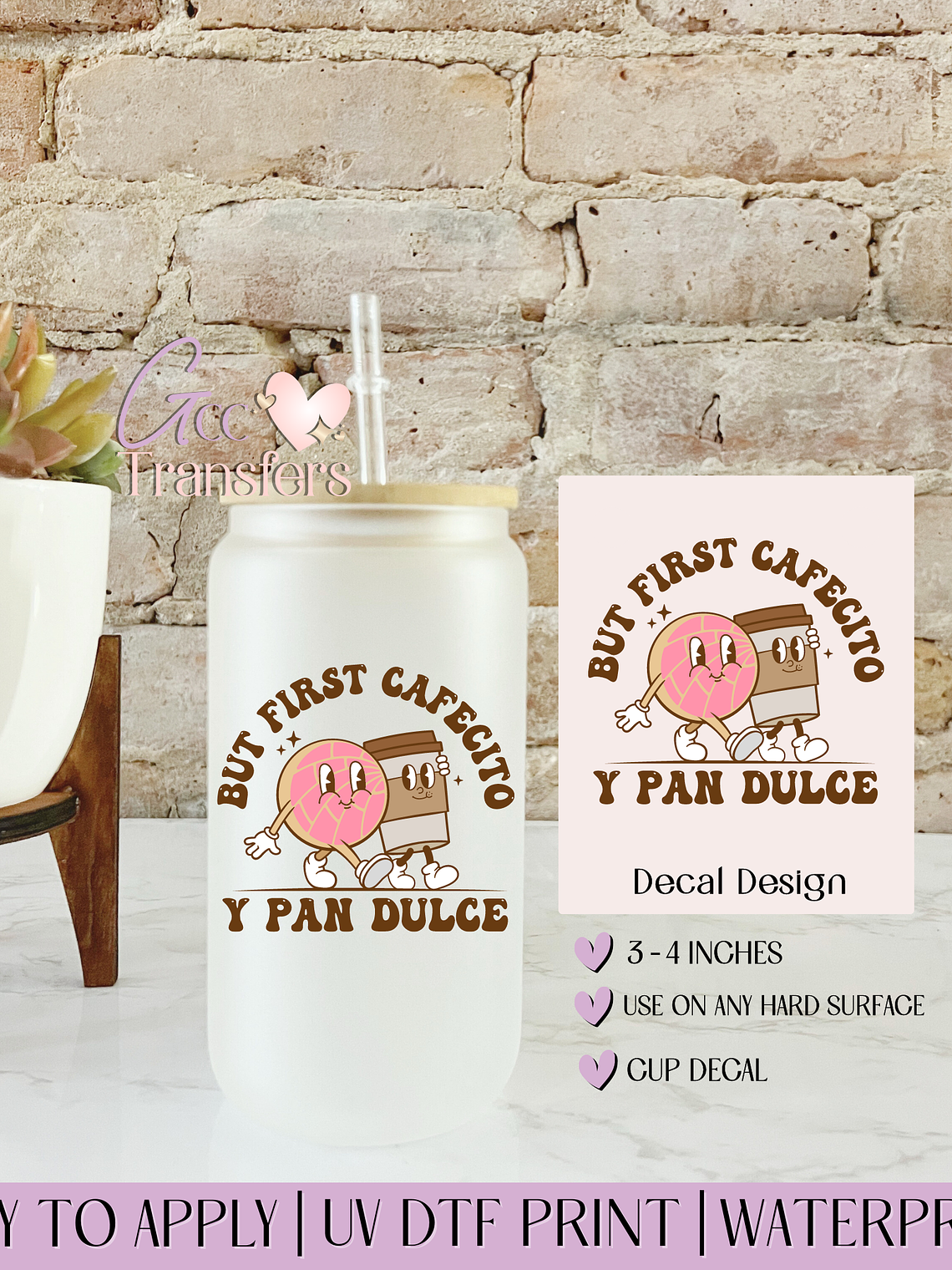 But First Cafecito - Decal UVDTF 1