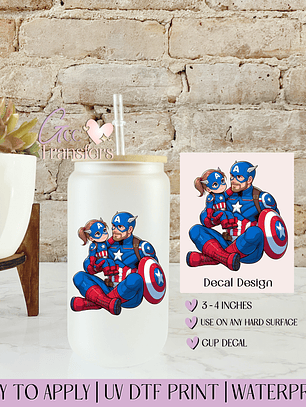 The Patriot's Shield Daddy & Daughter - Decal UVDTF