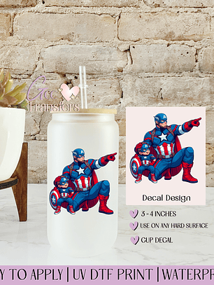 The Patriot's Shield Daddy & Son - Decal UVDTF