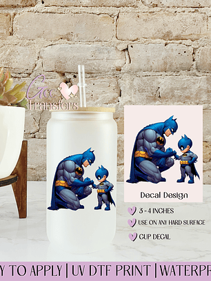 The Dark Vigilante Daddy & Son - Decal UVDTF