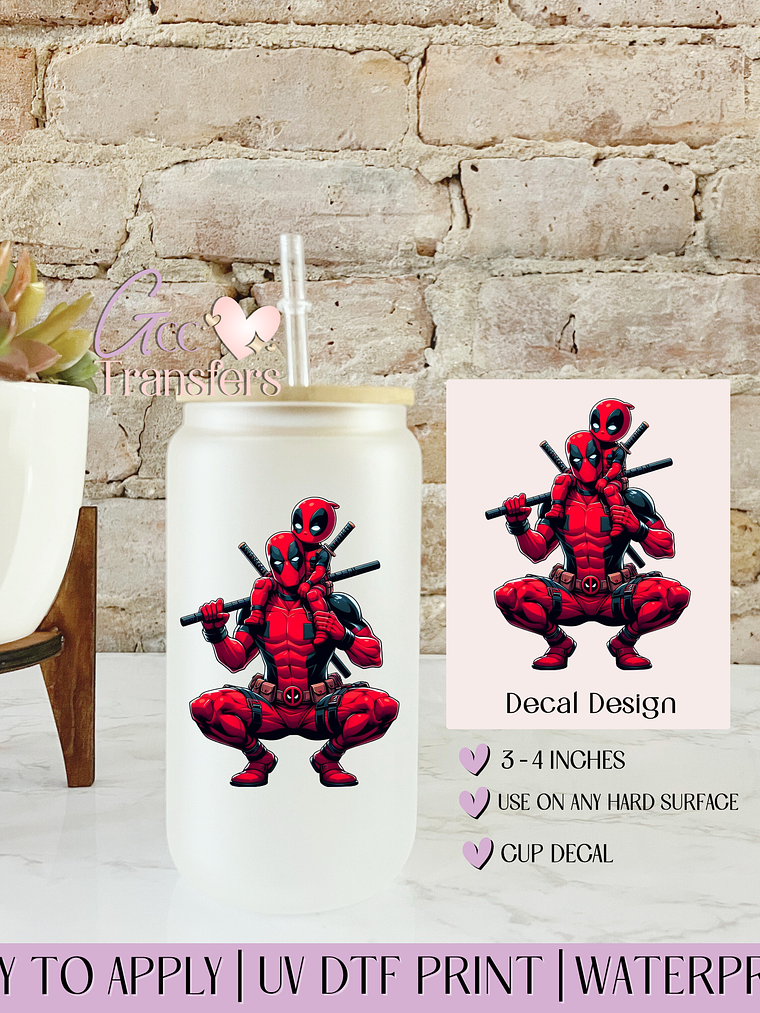 Red Suit Rebel Daddy & Son - Decal UVDTF 1