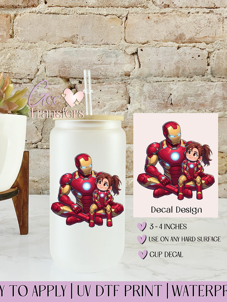 The Flying Engineer Daddy & Daughter - Decal UVDTF 1