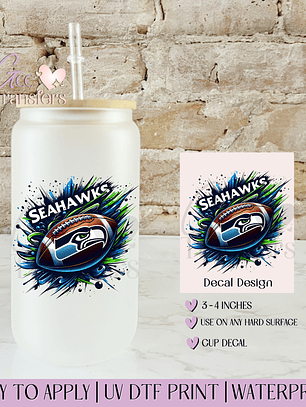 Seattle Hawk Football Team - Decal UVDTF