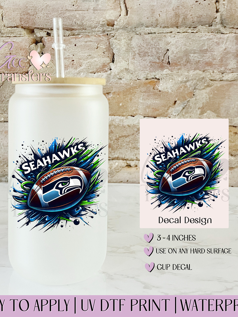 Seattle Hawk Football Team - Decal UVDTF 1