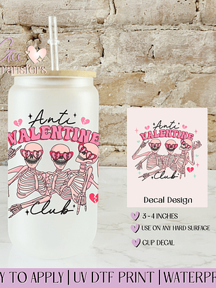 Anti Valentine Club - Decal UVDTF