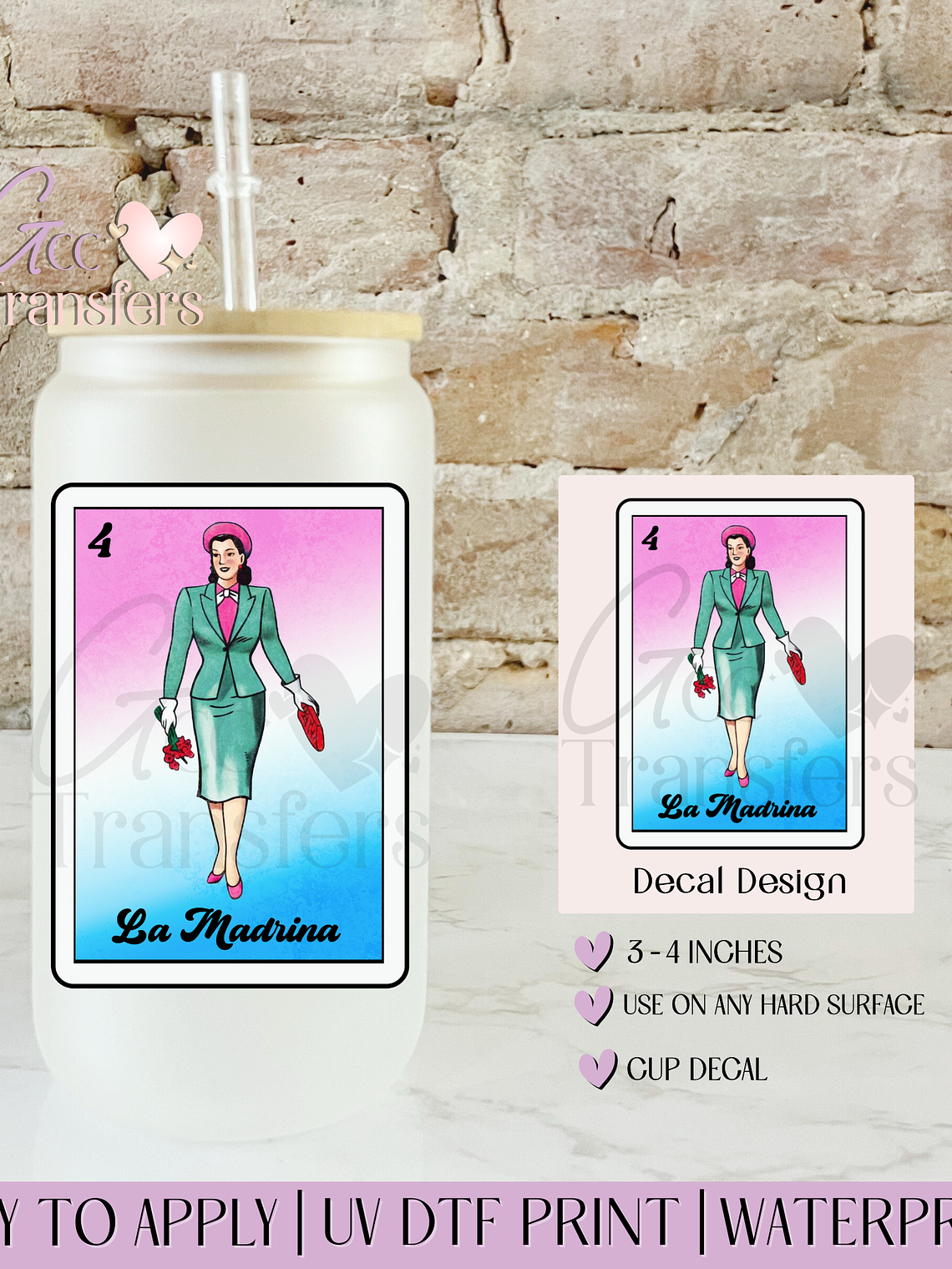 La Madrina Mexican Lottery Card - Decal UVDTF 1