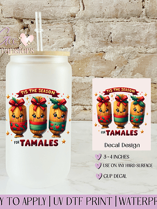 Tis The Season for Tamales - Decal UVDTF