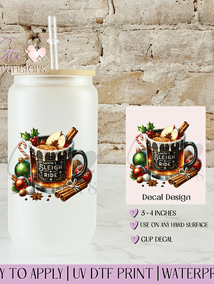 Santa's Sleigh Ride Christmas Drink - Decal UVDTF