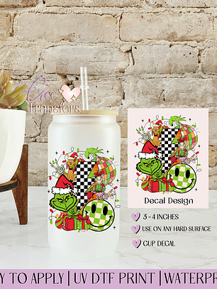 Retro Grinch Disco - Decal UVDTF