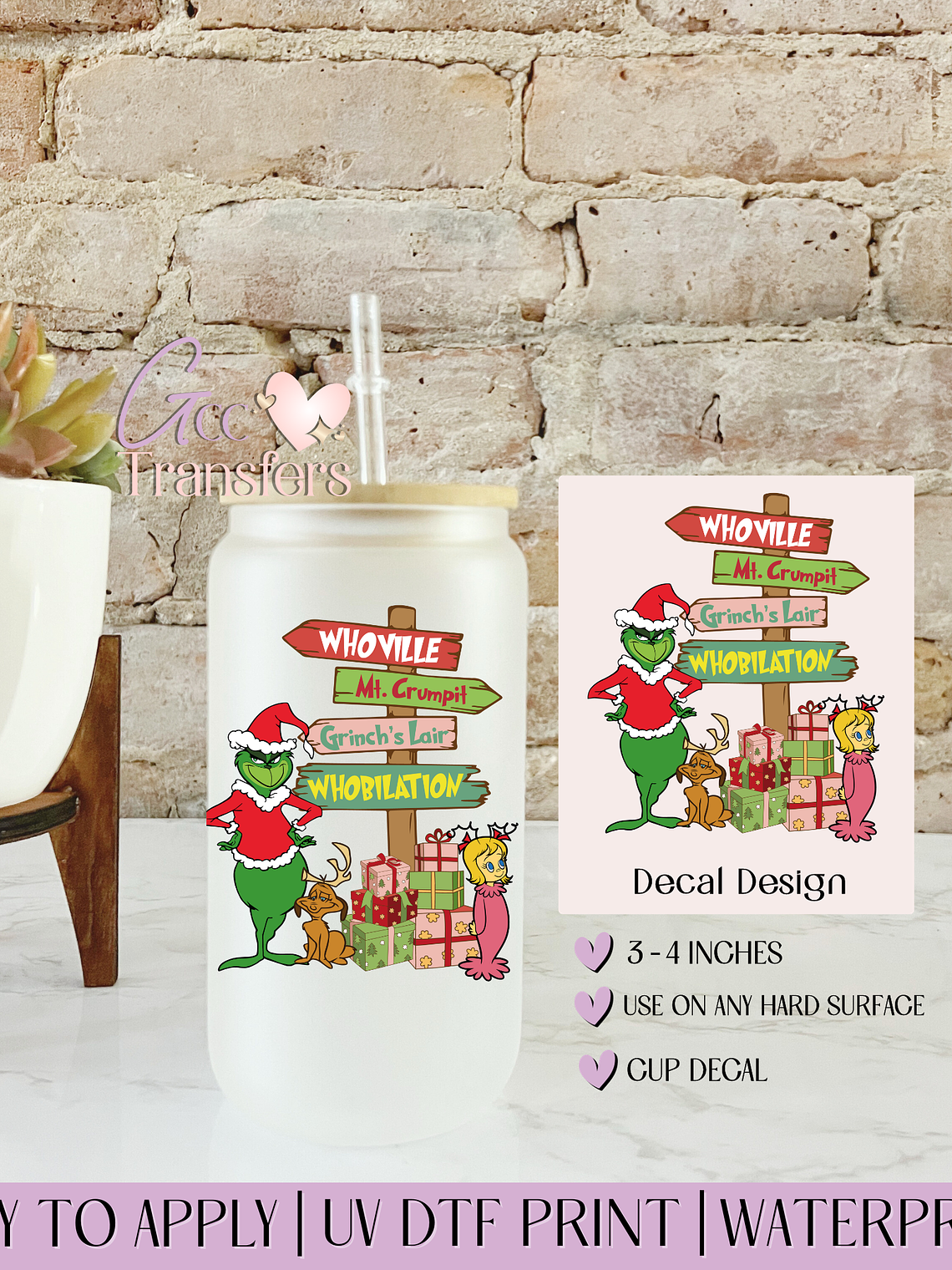 Whoville Grinch Road - Decal UVDTF 1