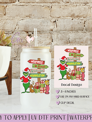 Whoville Grinch Road - Decal UVDTF