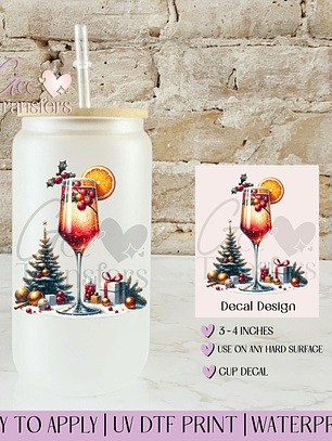 Bubbles Christmas Drink - Decal UVDTF