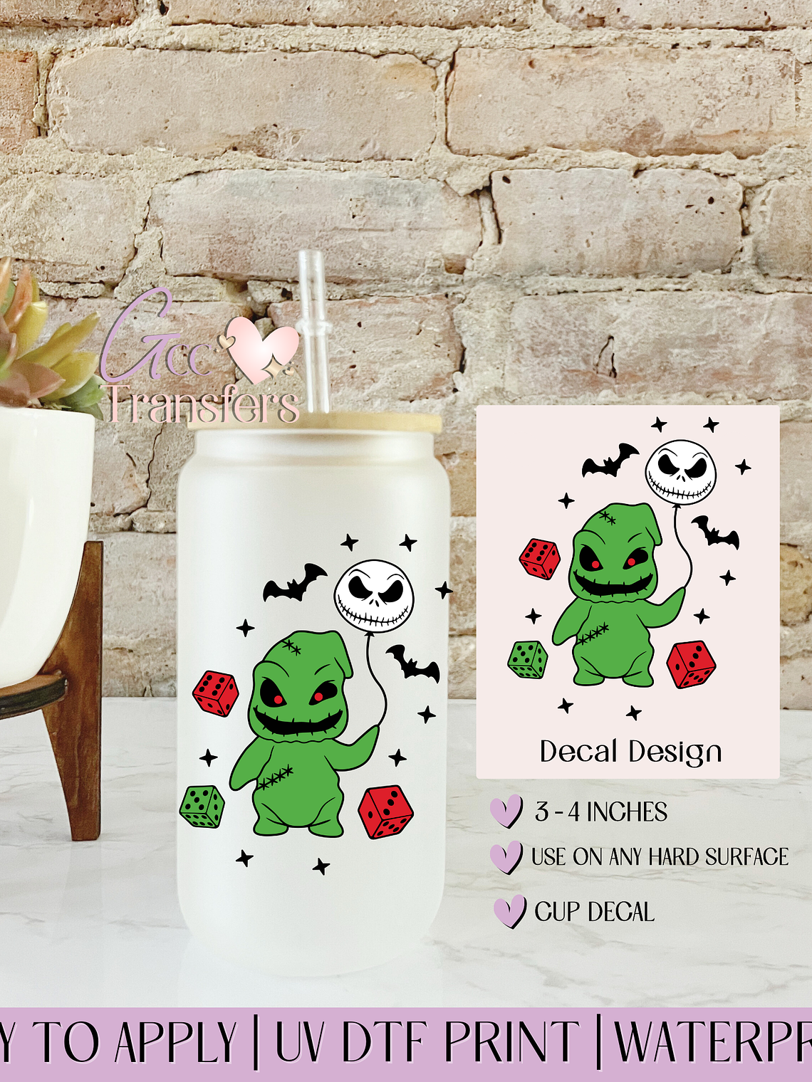 Boogie Halloween Red Dices - Decal UVDTF 1