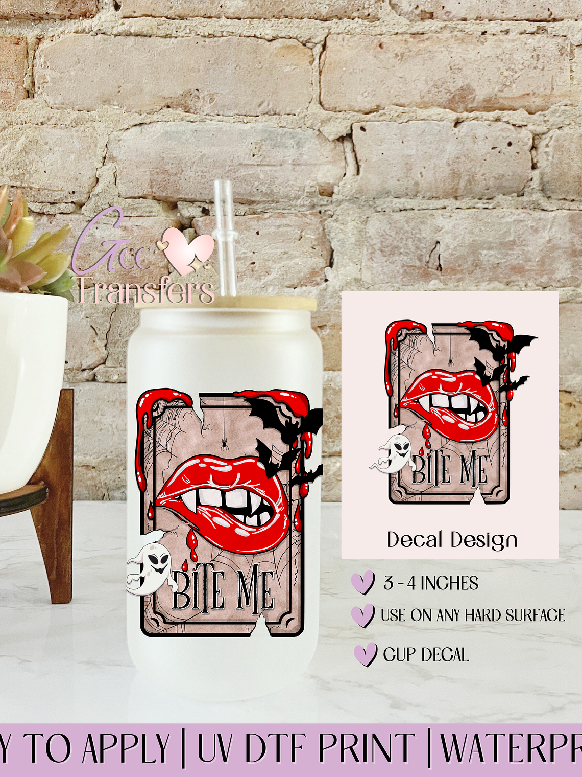 Bite Me Lips - Decal UVDTF 1