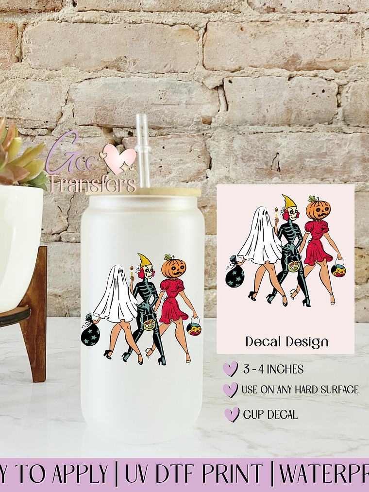 90's Halloween Ghouls - Decal UVDTF 1