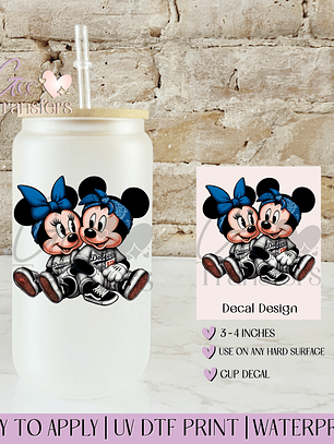 Mice Couple Fan LA Baseball - Decal UVDTF