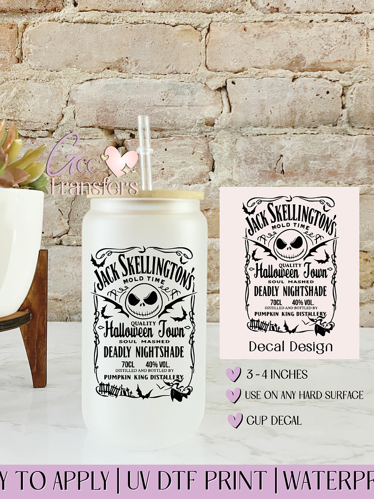 Haunted Hearts Halloween Town - Decal UVDTF 1