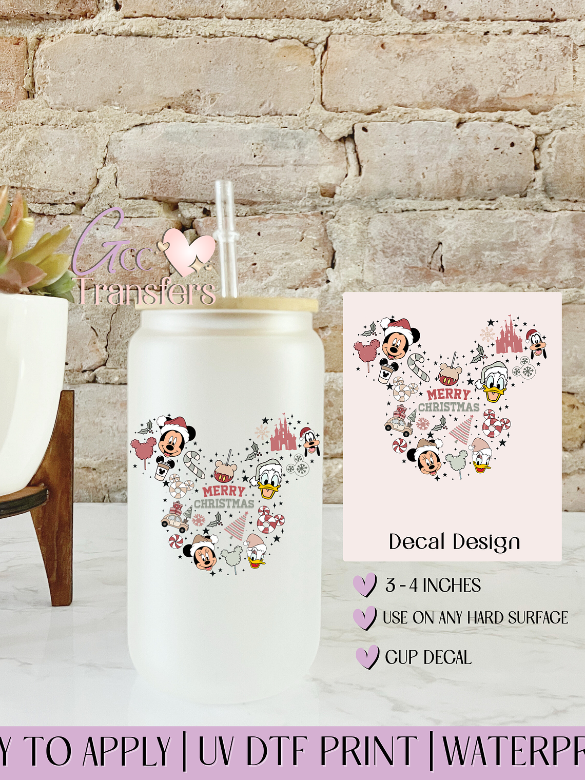 Wonderland Merry Christmas- Decal UVDTF 1