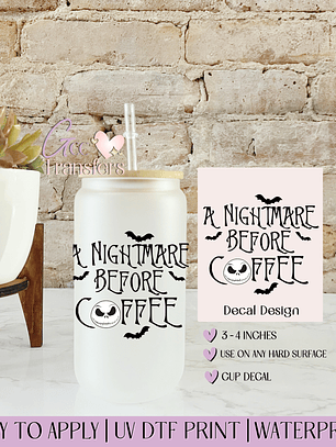 Moonlit Mischief Before Coffee - Decal UVDTF