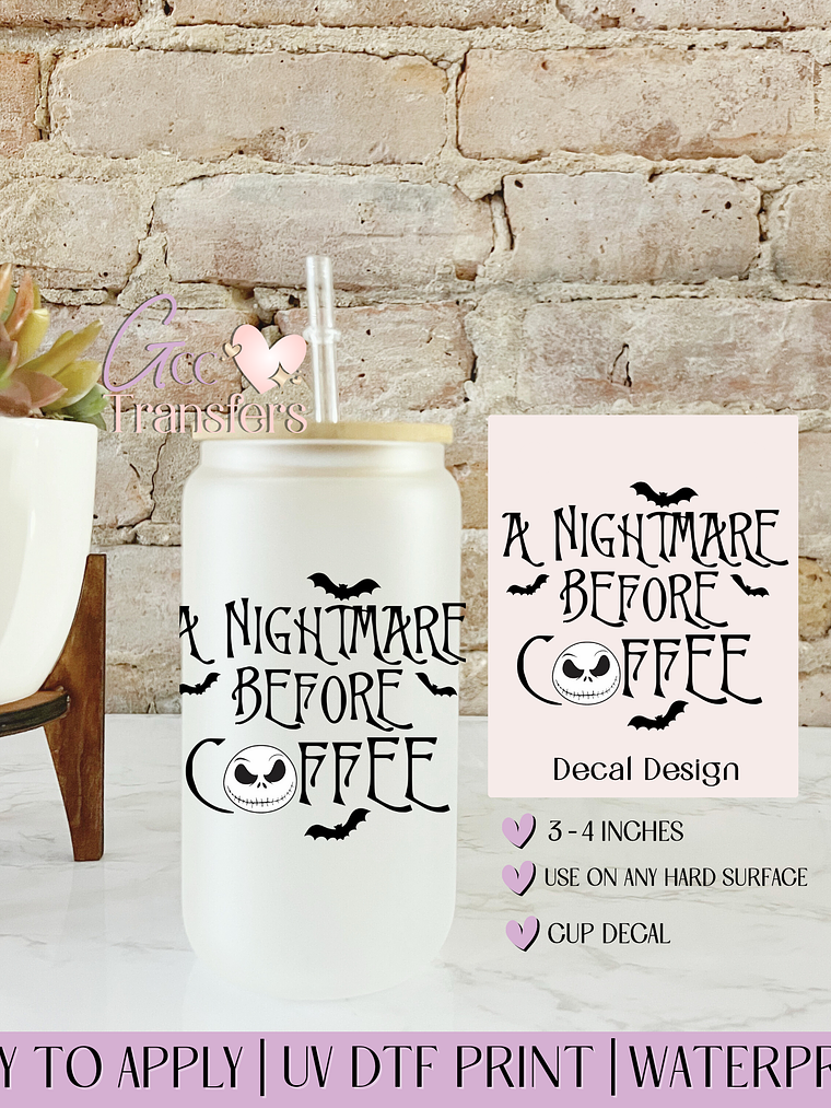 Moonlit Mischief Before Coffee - Decal UVDTF 1