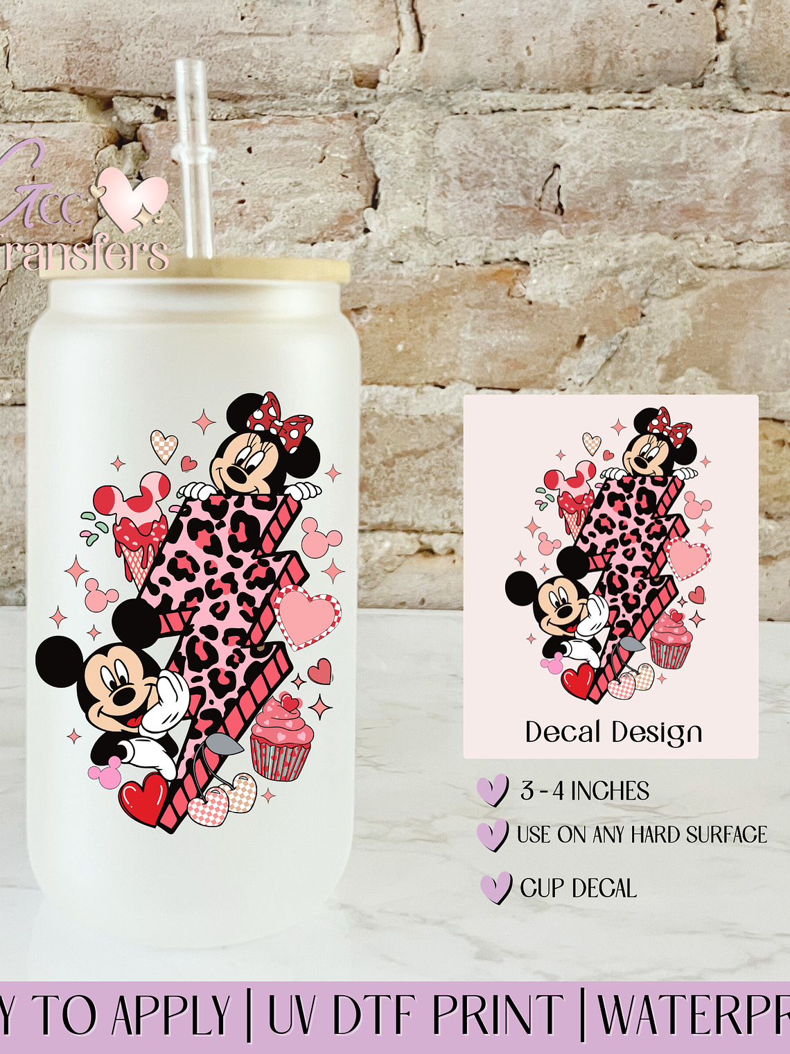 Mice Retro Lightning Characters - Decal UVDTF 1