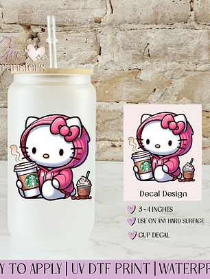 Cat Iced Coffee  - Decal UVDTF