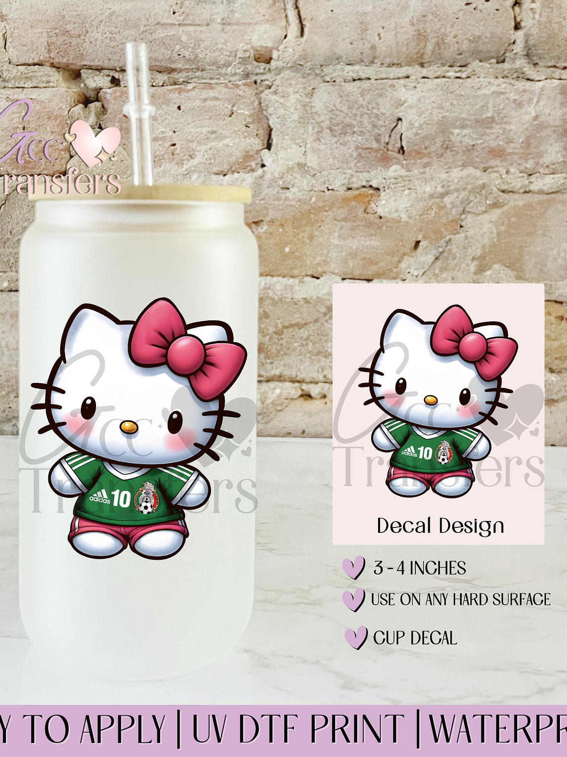 Mexican Cat Fan - Decal UVDTF 1