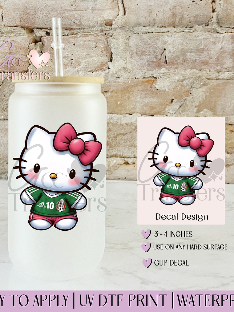 Mexican Cat Fan - Decal UVDTF 1