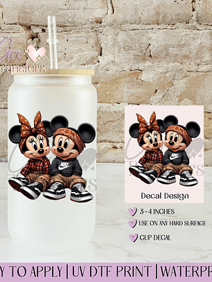 Chicano Mice Couple - Decal UVDTF