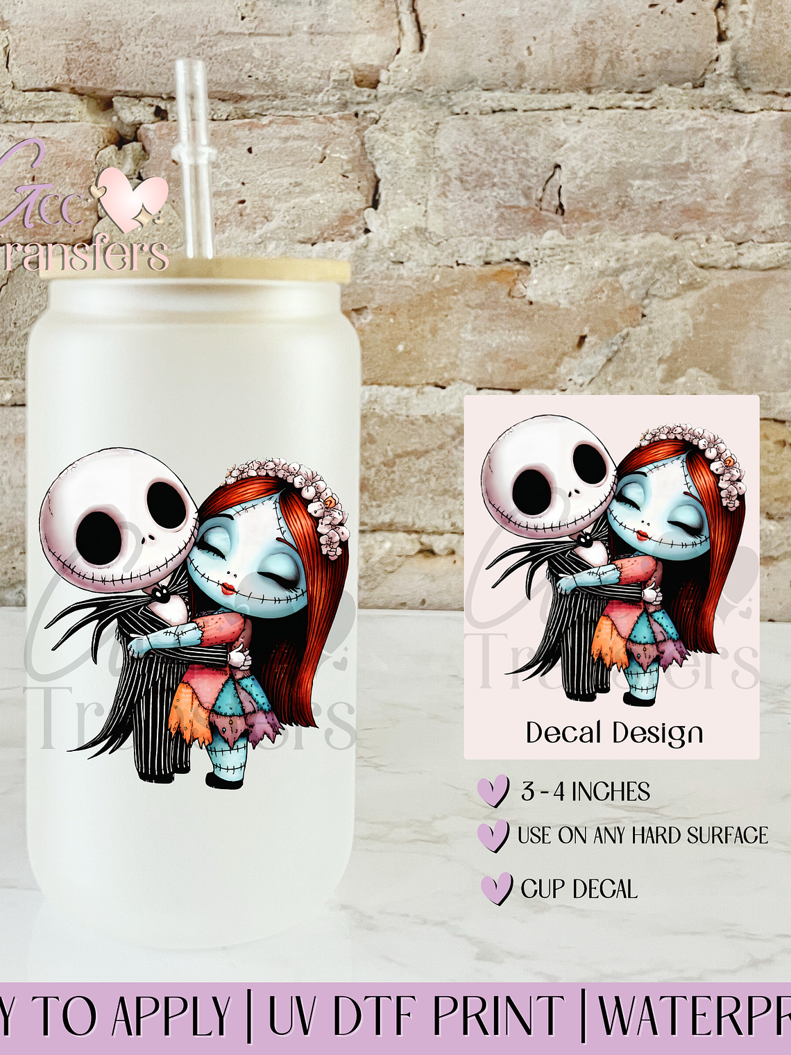 Babies Love in the Shadows Hugging - Decal UVDTF 1