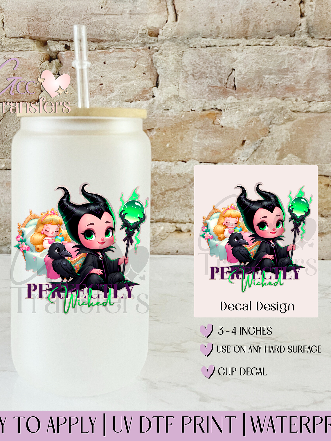 Baby Malicious Perfectly Wicked- Decal UVDTF 1