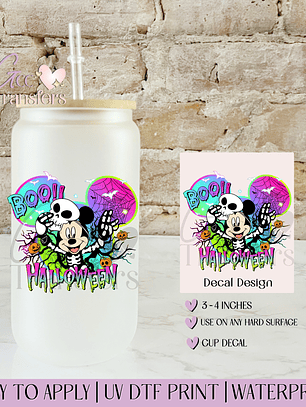 Scary Mice Boo Halloween - Decal UVDTF