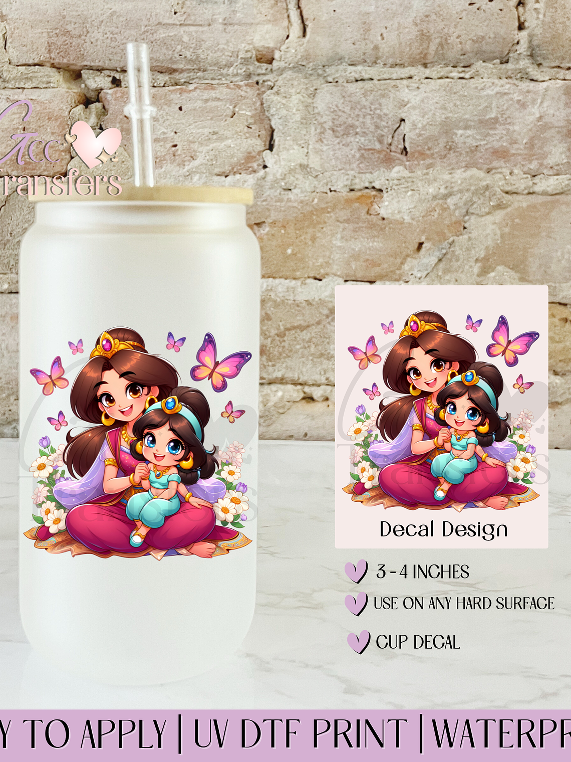 Arabic Duchess Mom & Daughter - Decal UVDTF 1
