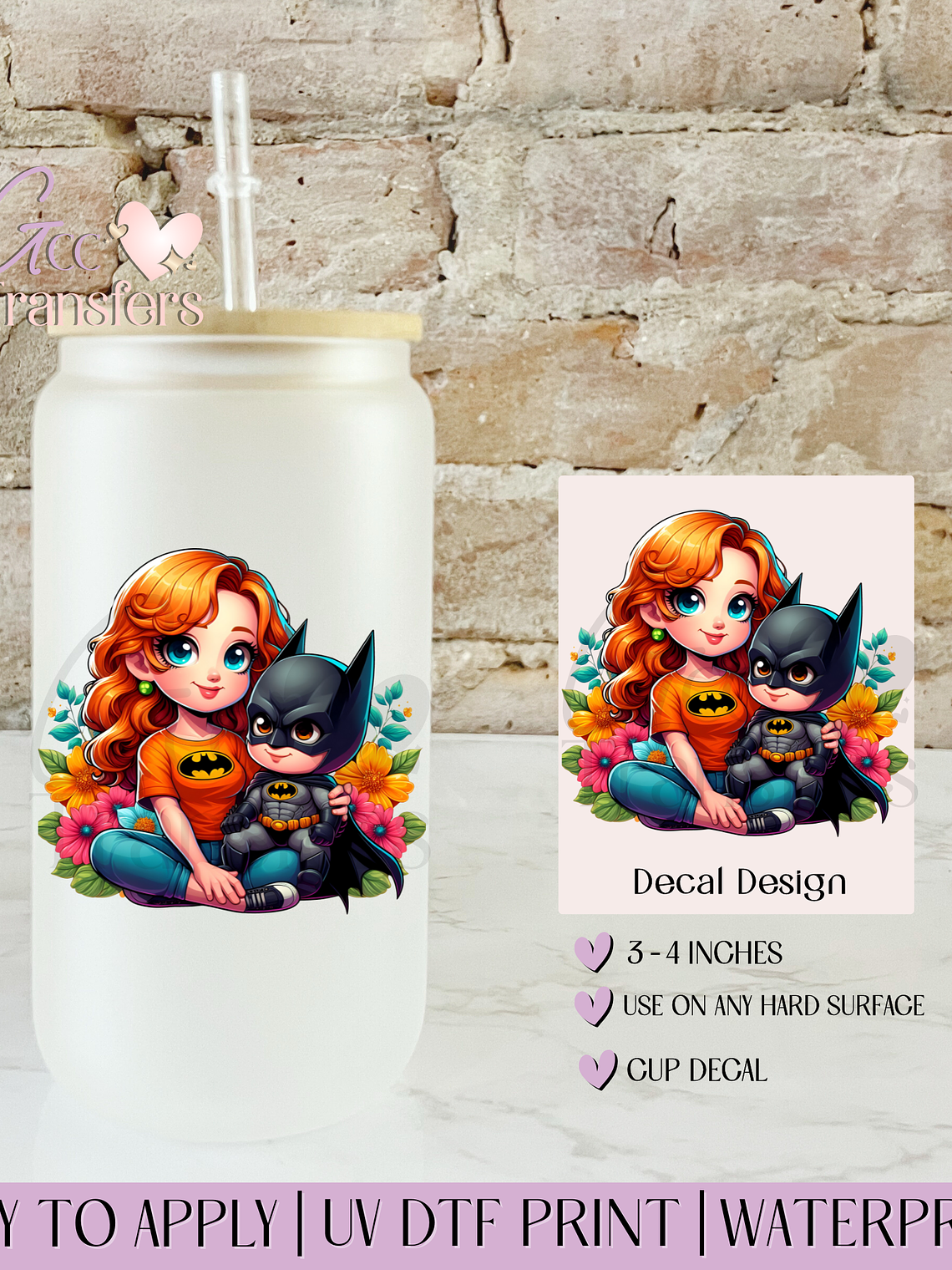 The Caped Watcher Mom & Son - Decal UVDTF 1
