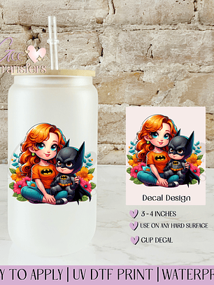 The Caped Watcher Mom & Son - Decal UVDTF