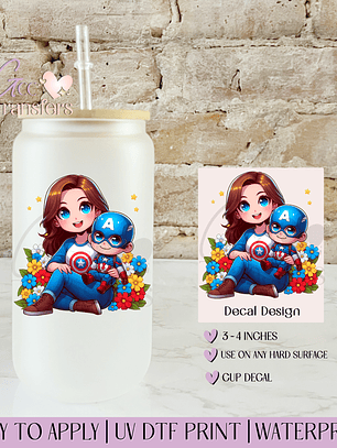 Shielded Strength Mom & Son - Decal UVDTF