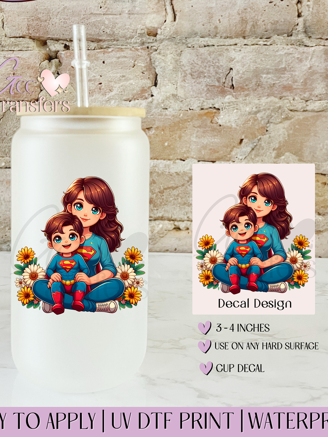 Cape of Courage Mom & Son - Decal UVDTF 1