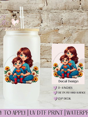 Cape of Courage Mom & Son - Decal UVDTF