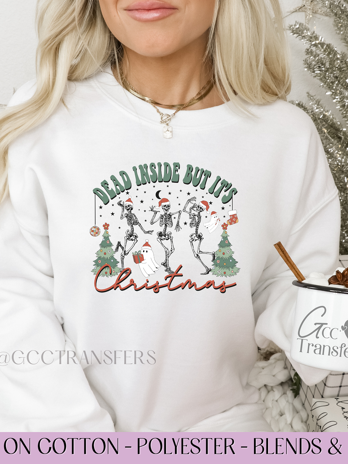 Dead Inside But Its Christmas - Full Color DTF Transfer 1