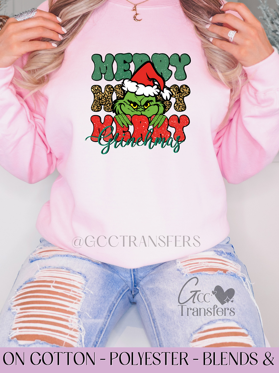 Merry X3 Grinchmas - Full Color DTF Transfer 1