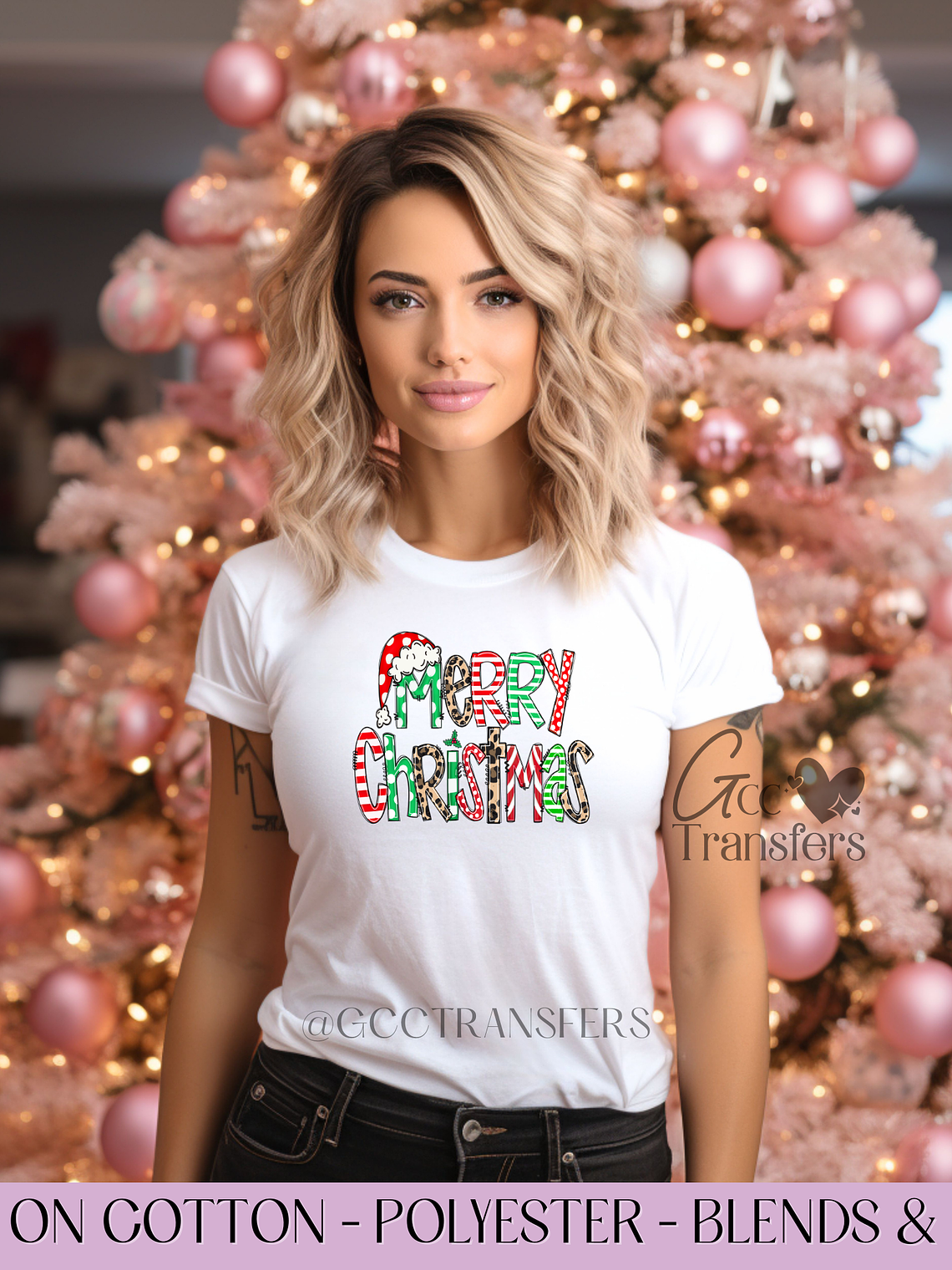 Merry Christmas - Full Color DTF Transfer 1