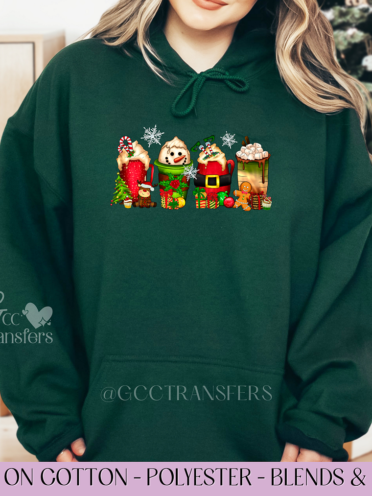 Snowman Christmas Coffee - Full Color DTF Transfer 1