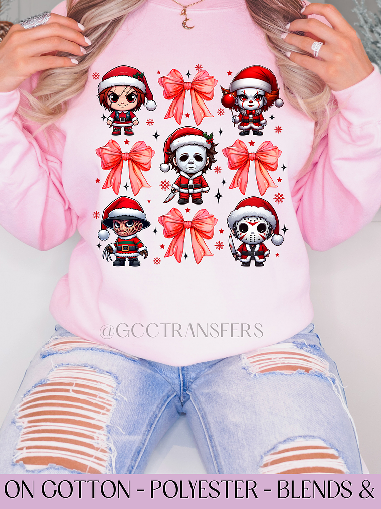 Christmas Horror Friends - Full Color DTF Transfer 1