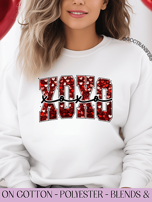 Hearts XoXo  - Full Color DTF Transfer