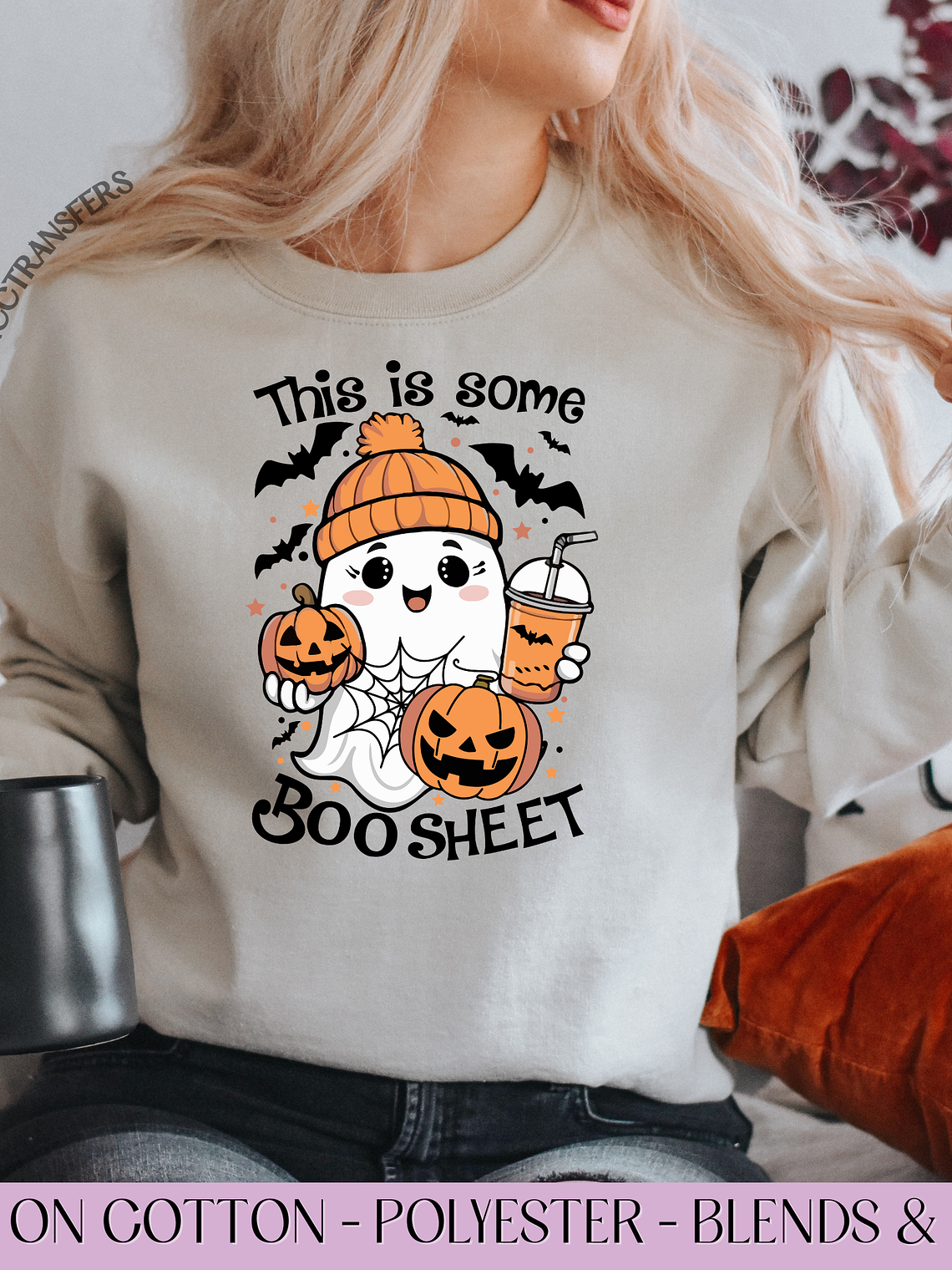 This is Some Boo Sheet Cute Ghost - Full Color DTF Transfer 1