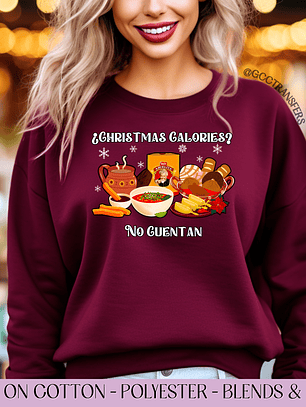 Christmas Calories No Cuentan - Full Color DTF Transfer